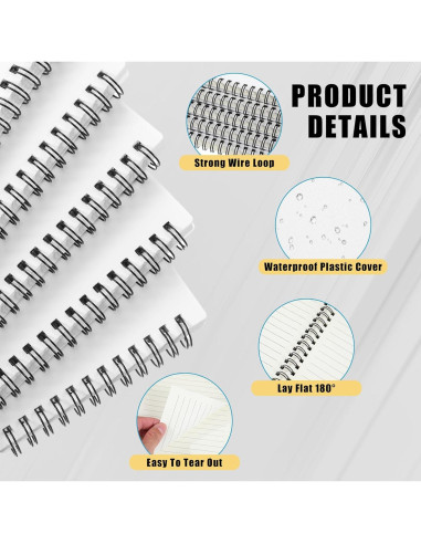 Paquete de 12 cuadernos A5 Dunzoom con espiral y tapa dura