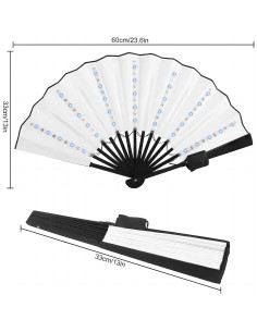 Abanico Plegable LED INcorioptimiC Blanco 33cm Control Remoto 2