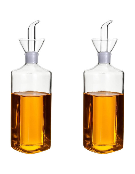 2 Botellas de Aceite de Vidrio HOFURME 500 ml Antigoteo