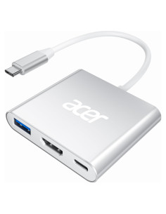 Adaptador USB C a HDMI Acer 4K 100W PD Plata