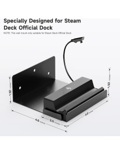 Soporte de Pared KUNSLUCK para Dock Steam Deck - Ahorra Espacio 2