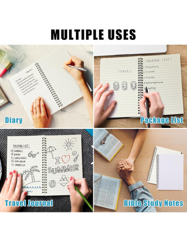 Paquete de 12 cuadernos A5 Dunzoom con espiral y tapa dura