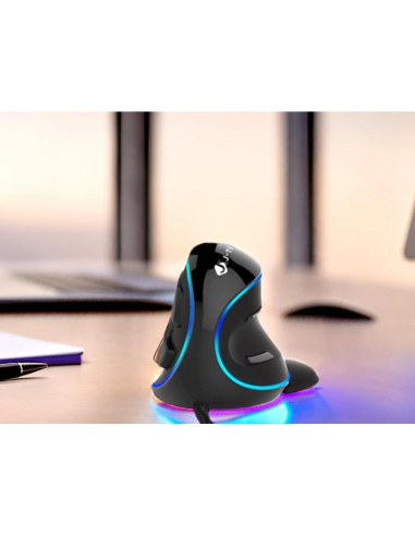Ratón Vertical Ergonómico J-Tech Digital V628 USB Ajustable