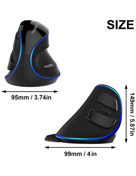 Ratón Vertical Ergonómico J-Tech Digital V628 USB Ajustable Ratón Vertical Ergonómico J-Tech Digital V628 USB Ajustable