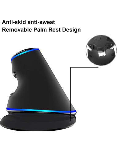 Ratón Vertical Ergonómico J-Tech Digital V628 USB Ajustable