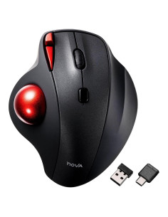 SANWA Ratón Trackball Inalámbrico 2.4G Ergonómico 4 DPI