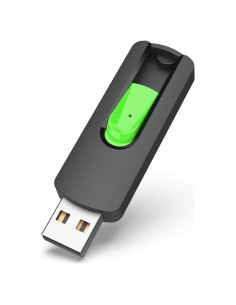 Unidad Flash USB 2.0 Aiibe 128GB Retráctil Verde
