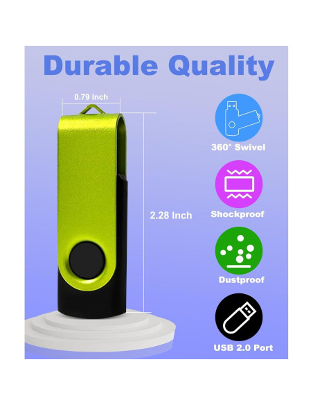 Pendrive USB 2.0 Nicepicten 8GB Paquete de 20 Colorido