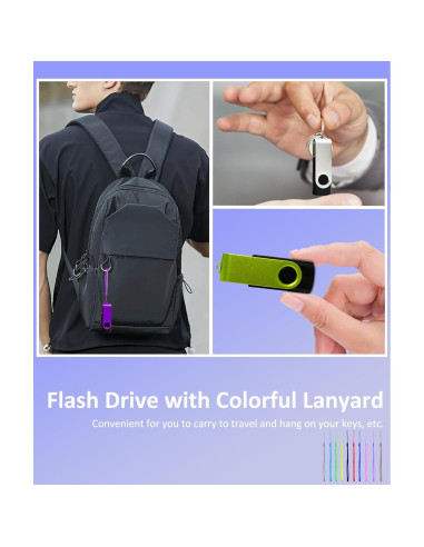 Pendrive USB 2.0 Nicepicten 8GB Paquete de 20 Colorido