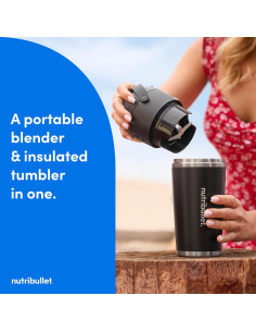 Licuadora Portátil NutriBullet Flip 20 oz Sin Cable Negra 2