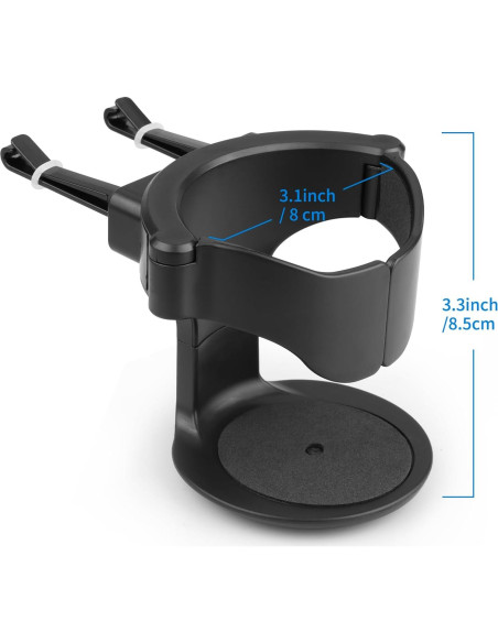 Soporte para Tazas de Auto QIIYCCE B1101 Ajustable 7.62 cm