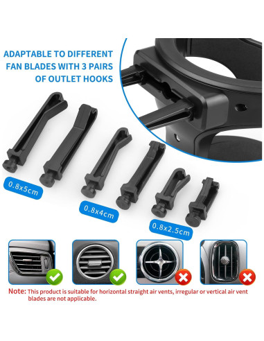 Soporte para Tazas de Auto QIIYCCE B1101 Ajustable 7.62 cm