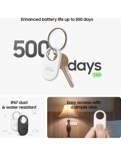 Samsung Galaxy SmartTag2, Rastreador Bluetooth, Negro 2