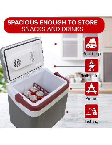 Enfriador Eléctrico Koolatron 24L 12V para Coche y Camping