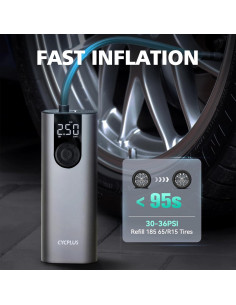 Bomba de Aire CYCPLUS A8 Portátil 150 PSI para Bicicleta 2