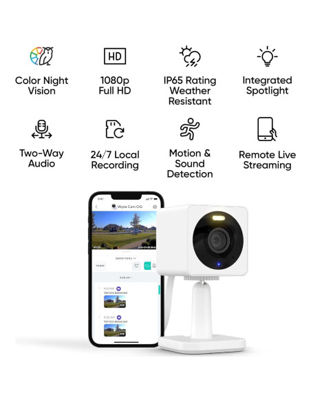 Cámara de Seguridad Wyze Cam OG 1080p Interior/Exterior
