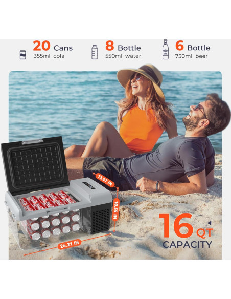 Refrigerador Portátil EKOJUCE 15L 12V/220V -4C a 20C Refrigerador Portátil EKOJUCE 15L 12V/220V -4C a 20C