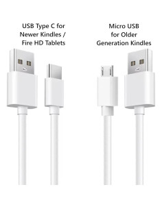 Cable de carga micro USB y USB C para Kindle - IENZA 2