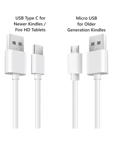 Cable de carga micro USB y USB C para Kindle - IENZA