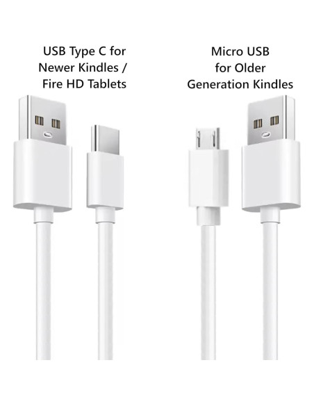Cable de carga micro USB y USB C para Kindle - IENZA