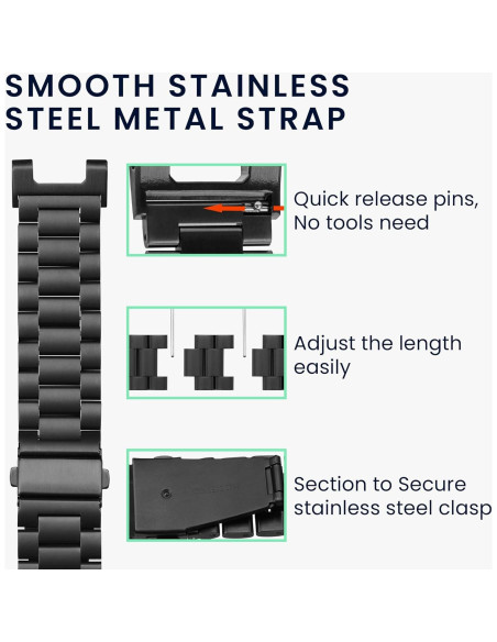 Correa de Acero Inoxidable kwmobile para Xiaomi Redmi Watch 4