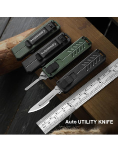 Cuchillo Utility Retráctil Caressolove Negro 11cm con 10 Cuchillas 2