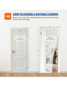 MAGZO Puerta de Pantalla Magnética 96,5 x 208 cm Blanca 2