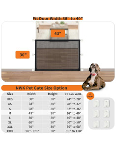 Puerta Mágica NWK para Perros 30x43 cm con 6 Ganchos 2