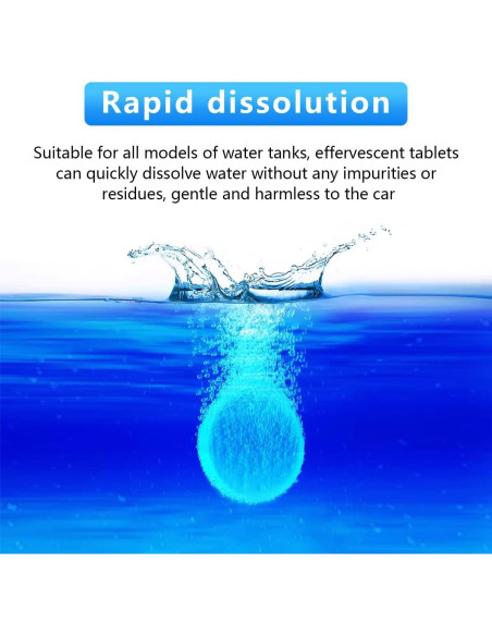 50 Tabletas Limpiaparabrisas KHGUZ, Efecto Concentrado, Universal