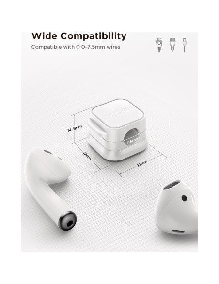 Paquete de 6 Clips Magnéticos JOYROOM para Gestión de Cables Paquete de 6 Clips Magnéticos JOYROOM para Gestión de Cables