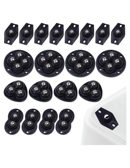 Ruedas Mini Autoadhesivas ATROPOS 20 Pcs 360 Rotación