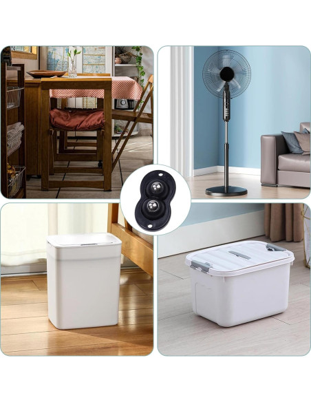 Ruedas Mini Autoadhesivas ATROPOS 20 Pcs 360 Rotación