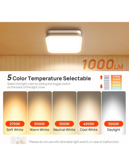 Ventilador de Baño Consciot 50 CFM con Luz LED 1000lm