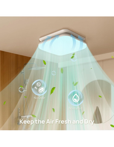 Ventilador de Baño Consciot 50 CFM con Luz LED 1000lm