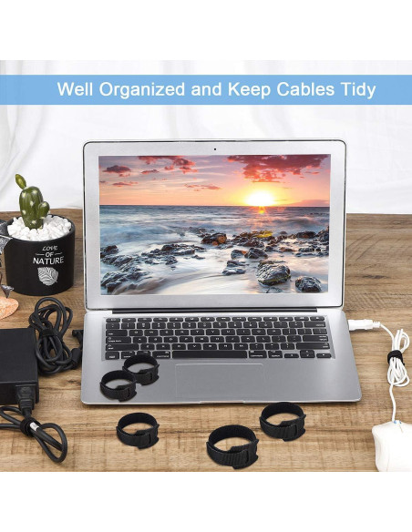 60 Bridas Reutilizables Nettbe 15,24 cm Organizador de Cables 60 Bridas Reutilizables Nettbe 15,24 cm Organizador de Cables