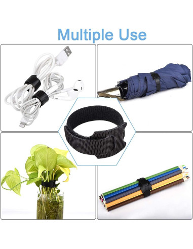 60 Bridas Reutilizables Nettbe 15,24 cm Organizador de Cables