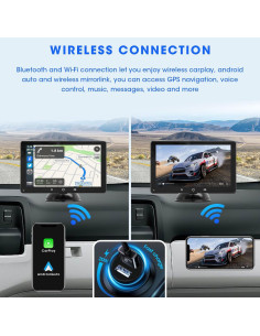 Estéreo de Coche Portátil AKAMATE 7" QLED Bluetooth 5.0 2