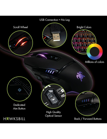 Ratón Gaming con Cable Super Slider V1 RGB DPI 19000