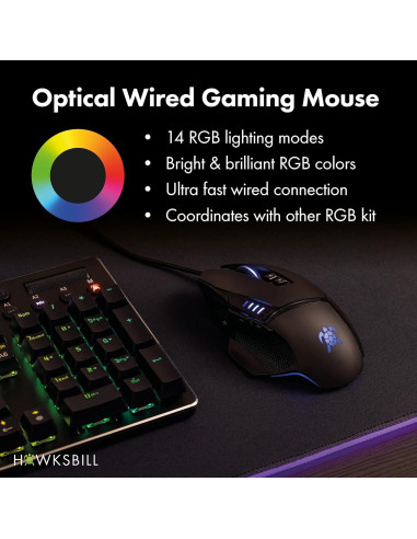 Ratón Gaming con Cable Super Slider V1 RGB DPI 19000