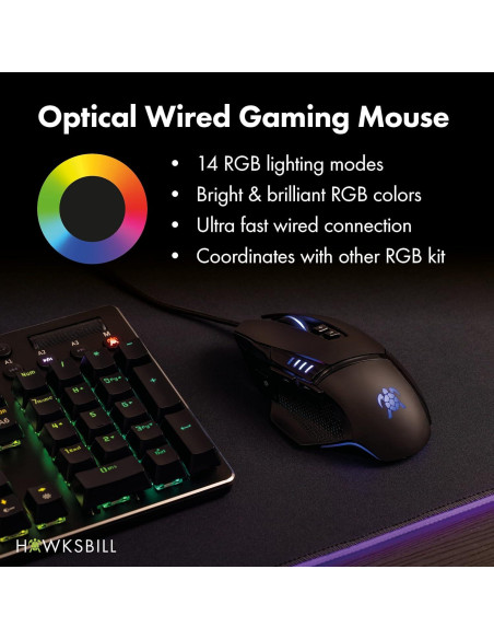 Ratón Gaming con Cable Super Slider V1 RGB DPI 19000