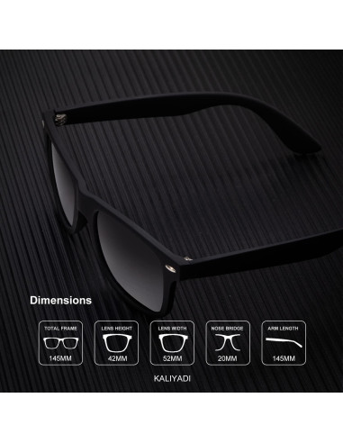 Gafas de sol KALIYADI polarizadas unisex marco ligero