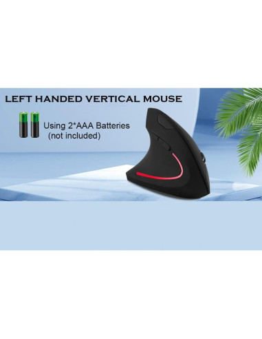 Ratón Inalámbrico Ergonómico Vertical SXBan para Mano Izquierda 1600 DPI