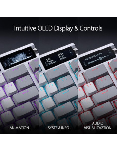 Teclado Inalámbrico ASUS ROG Azoth 75% RGB PBT Blanco 2