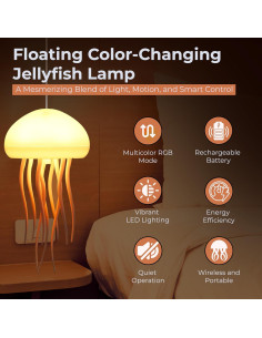 Lámpara de Medusas IHAUSS LED Recargable 12 Bombillas Multicolores 2