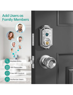 Cerradura Inteligente Hornbill A5 con Huella Dactilar y Bluetooth 2