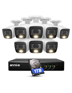 Sistema de Cámara de Seguridad ANNKE 8CH 1080P con DVR 1TB
