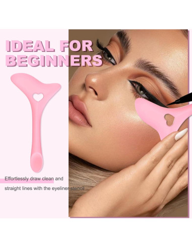 4 Plantillas de Delineador IDDFEVE para Ojos de Gato - Rosa