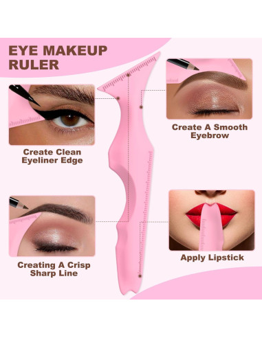 4 Plantillas de Delineador IDDFEVE para Ojos de Gato - Rosa