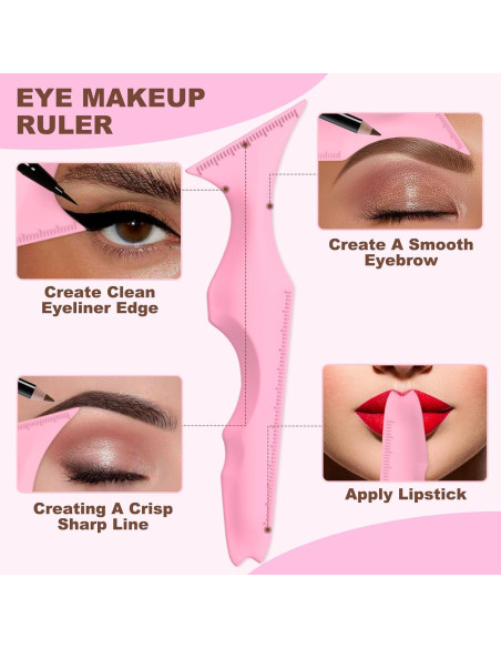 4 Plantillas de Delineador IDDFEVE para Ojos de Gato - Rosa