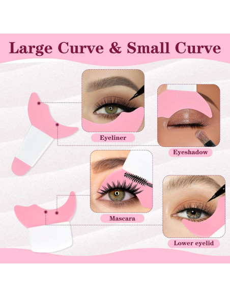 4 Plantillas de Delineador IDDFEVE para Ojos de Gato - Rosa